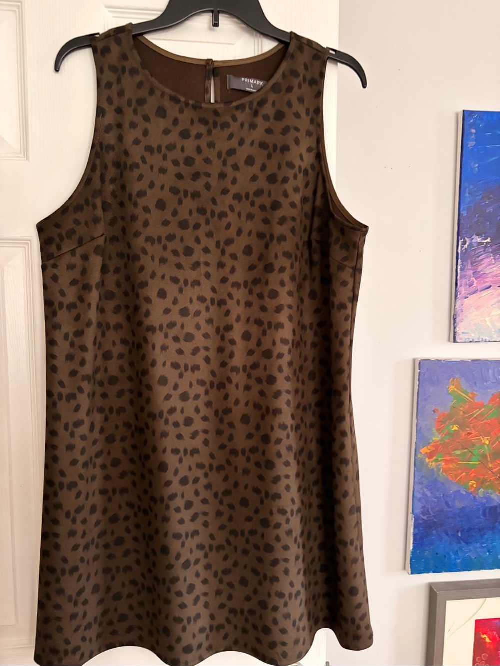 Primark Brown Leopard-Print Sleeveless Shift Top